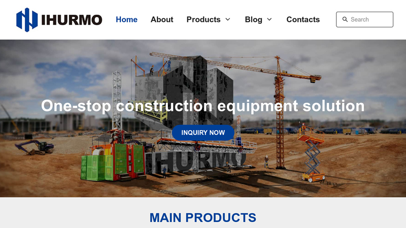 Tower Cranes, Construction Hoists, Suspended Platforms Manufacturer & Supplier - IHURMO