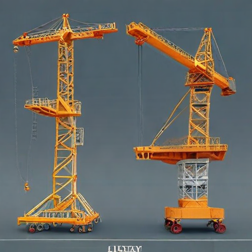 tower crane with luffing jib