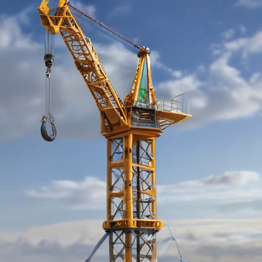 tower crane with luffing jib